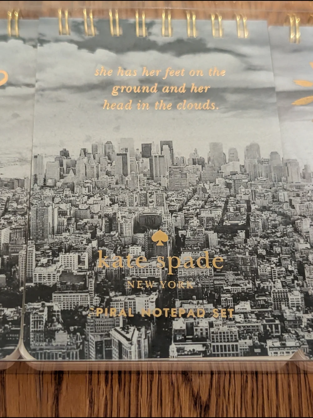 Kate Spade Mini Spiral Notepad Set of 3 Monochrome NYC Skyline